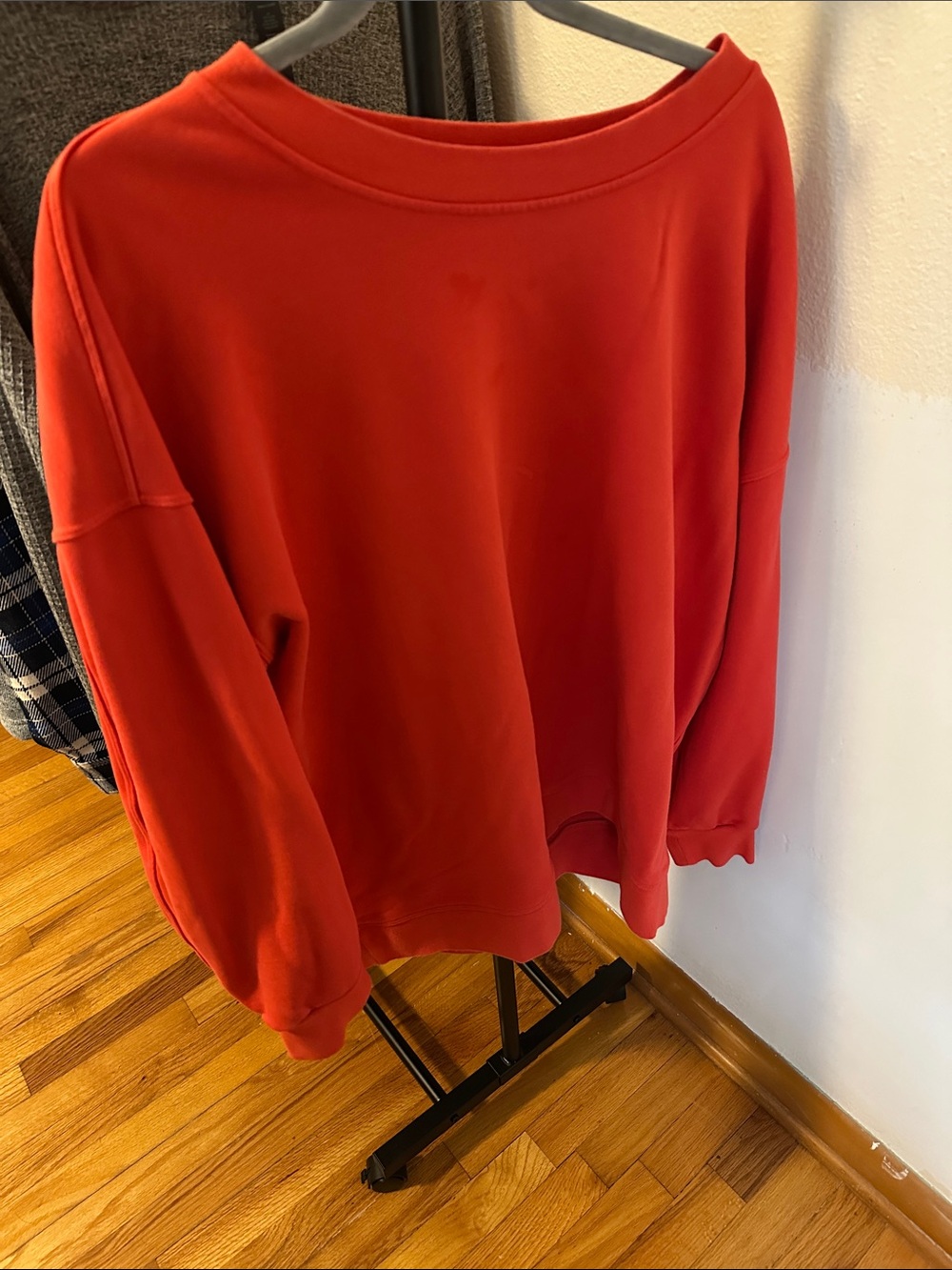 lululemon athletica Orange-Red Crewneck Sweatshirt